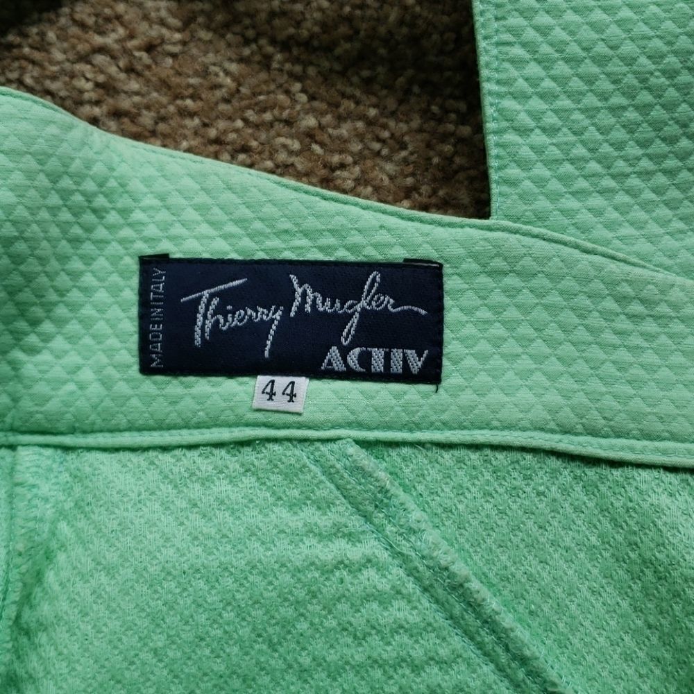THIERRY Mugler ACTIV light green pique dress size 44 - Picture 9 of 10